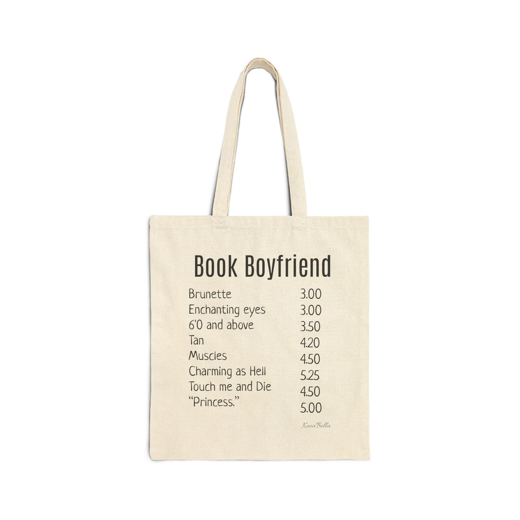 Book Boyfriend Tote Bag – Funny Literary Quote Canvas Shopper