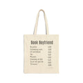 Book Boyfriend Tote Bag – Funny Literary Quote Canvas Shopper