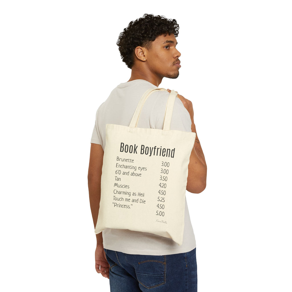 Book Boyfriend Tote Bag – Funny Literary Quote Canvas Shopper