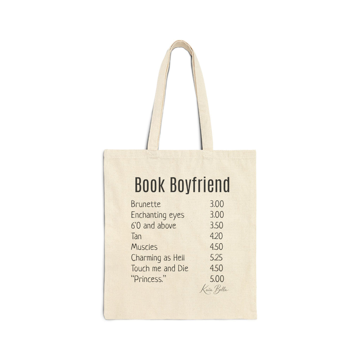 Book Boyfriend Tote Bag – Funny Literary Quote Canvas Shopper