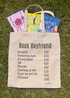 Book Boyfriend Tote Bag – Funny Literary Quote Canvas Shopper