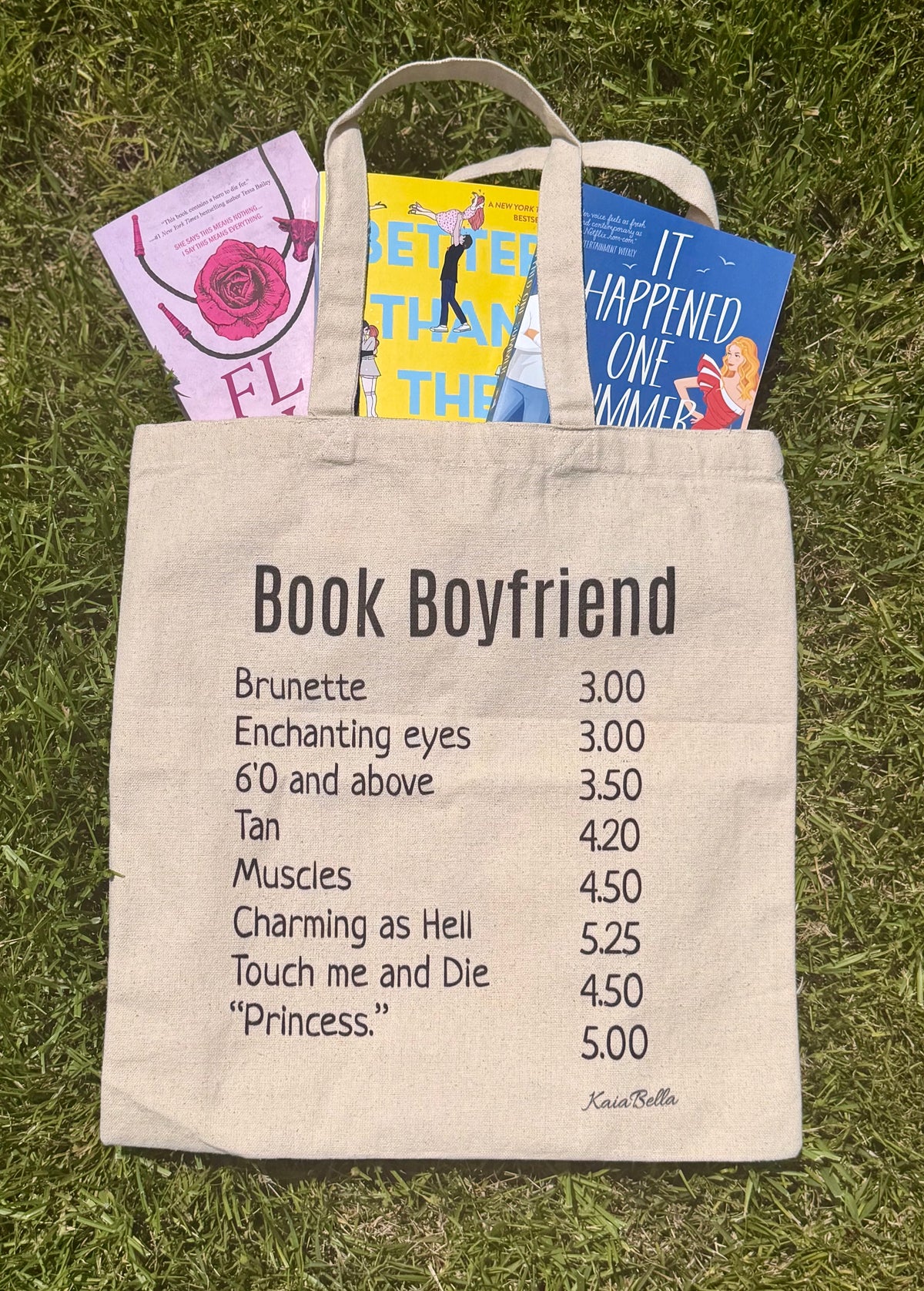 Book Boyfriend Tote Bag – Funny Literary Quote Canvas Shopper